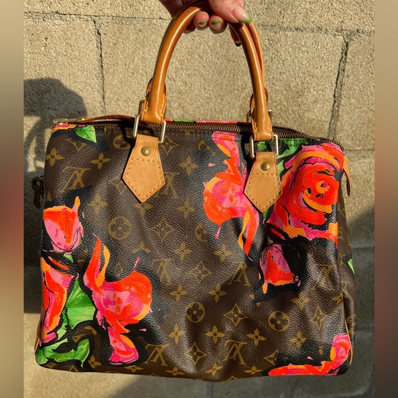 LOUIS VUITTON Steven Sprouse Monogram Roses Speedy 30 Limited Edition 2008 - Picture 3 of 16